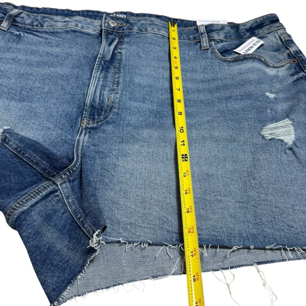 NEW Old Navy‎ High-Rise OG Straight Distressed Jean Shorts Capsule Summer 28